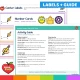 Summer card center labels and activity guide with 5 ways to play.