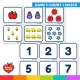 Game 1: count the Back to School pictures and match the numeral.