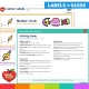 Ocean card center labels and activity guide with 5 ways to play.