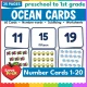 Ocean number cards 1-20: 60 subitizing flash cards with numerals, words and pictures.