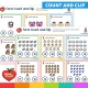 Farm count and clip cards with the answer on the back.