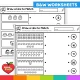 Black and white Farm draw a line to match number worksheets.