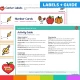 Farm card center labels and activity guide with 5 ways to play.