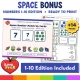 Bonus Space number cards 1-10 edition included for younger learners.