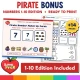 Bonus Pirate number cards 1-10 edition included for younger learners.