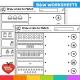Black and white House draw a line to match number worksheets.