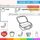 Fruit or vegetable cut and paste sort and pack a lunch box page.