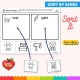 Loud or quiet sorting mat with the cut cards going to each side.