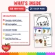 What is inside the toddler five senses unit: black and white pages and color kit.