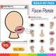Build my face mat with the mouth piece flying to the face and the full page of face pieces.