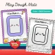 I Can Make a rectangle play dough mats in color and black and white.