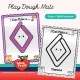 I Can Make a diamond play dough mats in color and black and white.
