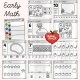 Early math pages from Month 11 for number 1 to 10, counting and big, small and in-between.