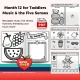 Month 12 overview with sample pages for letters S to X review and number 1 to 10.