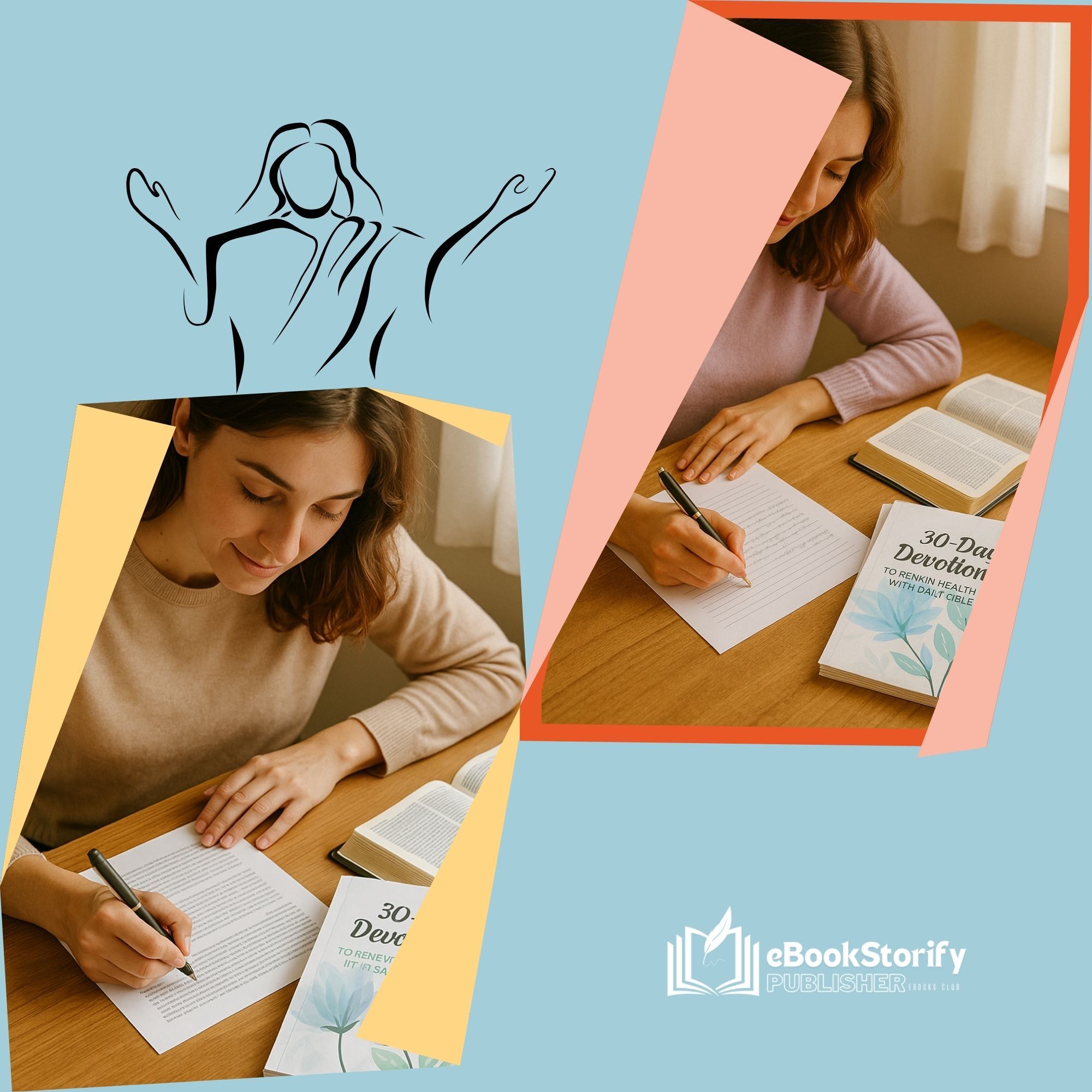 A woman study and take notes on devotional