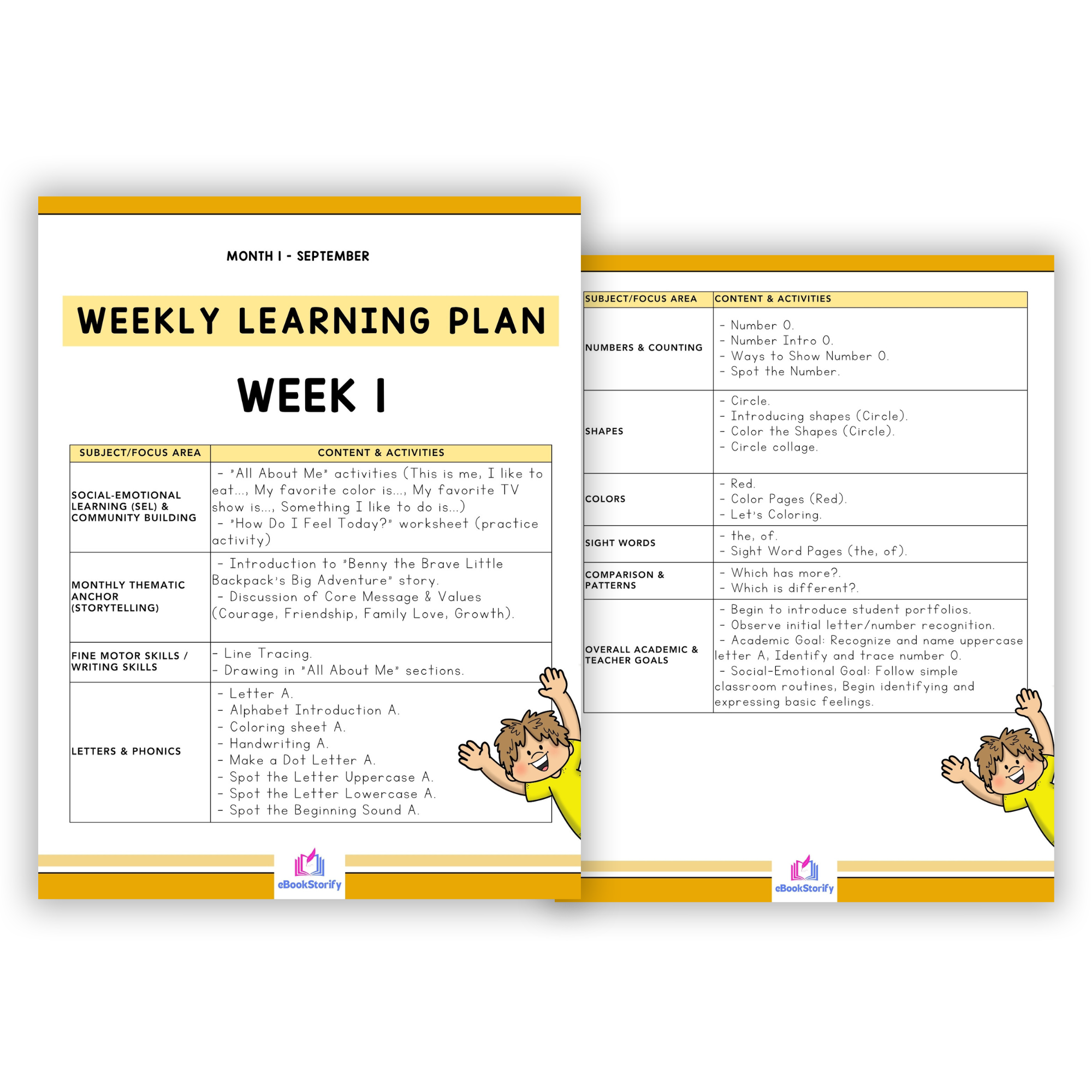 Weekly Lesson Planners