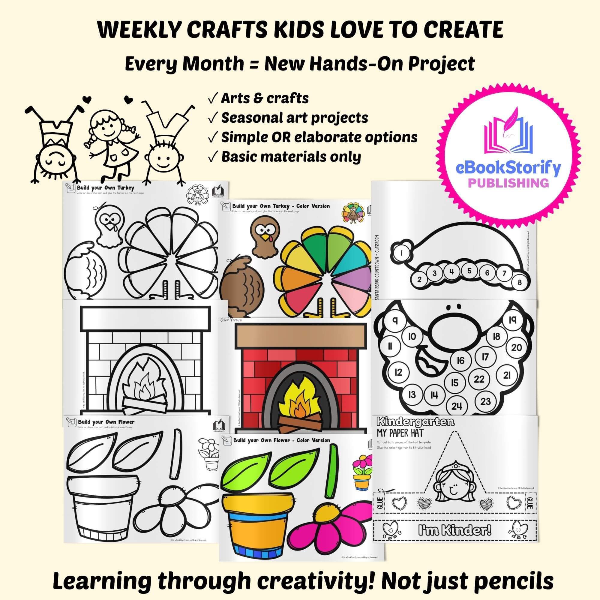 Kindergarten Complete Curriculum Bundle - Arts Crafts by eBookStorify