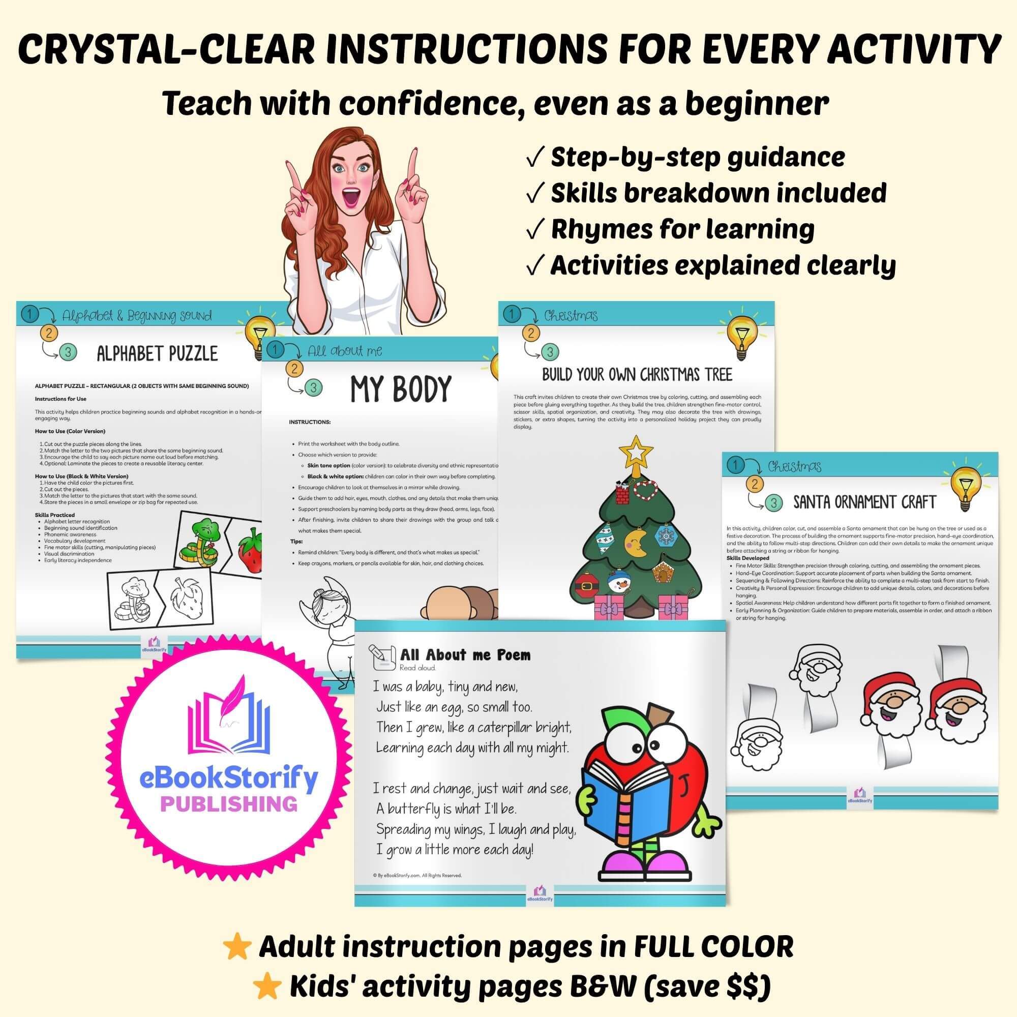 Kindergarten Complete Curriculum Bundle - Teacher and Homeschool Instructions by eBookStorify