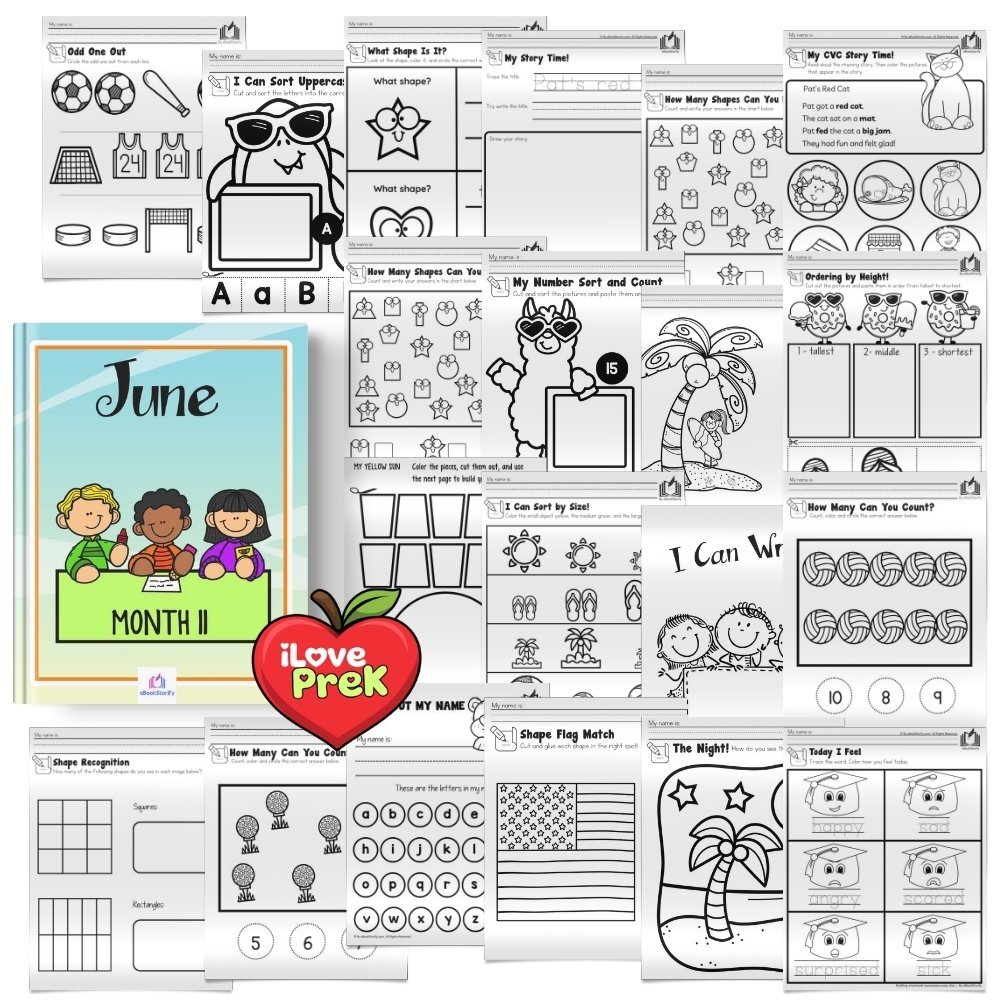 June Graduation kindergarten activities by iLovePreK