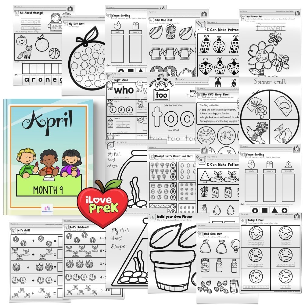 April Easter Earth Day kindergarten activities by iLovePreK