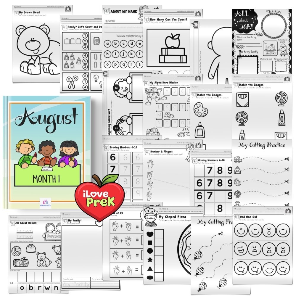 Overview of all 12 months of kindergarten curriculum activities by iLovePreK