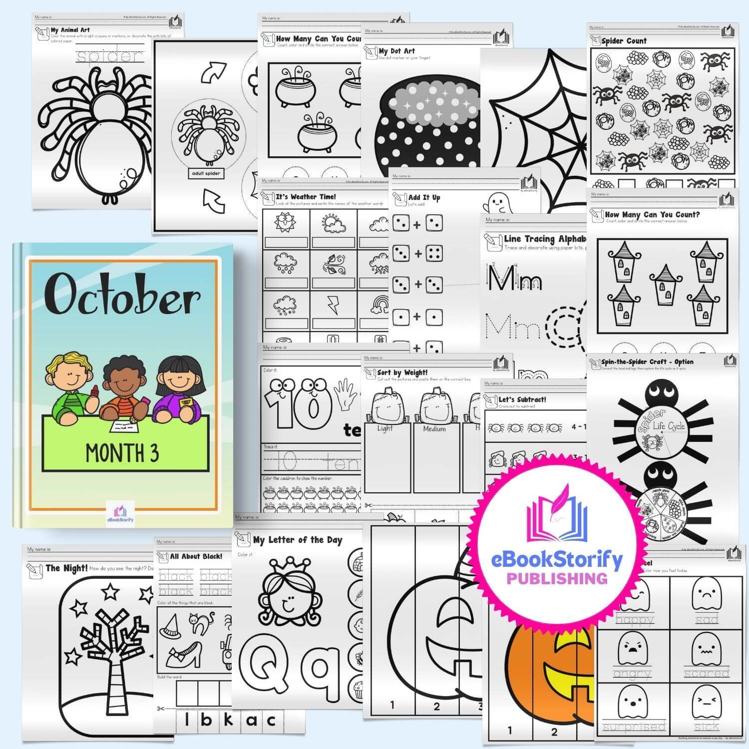 October Kindergarten Curriculum by eBookStorify