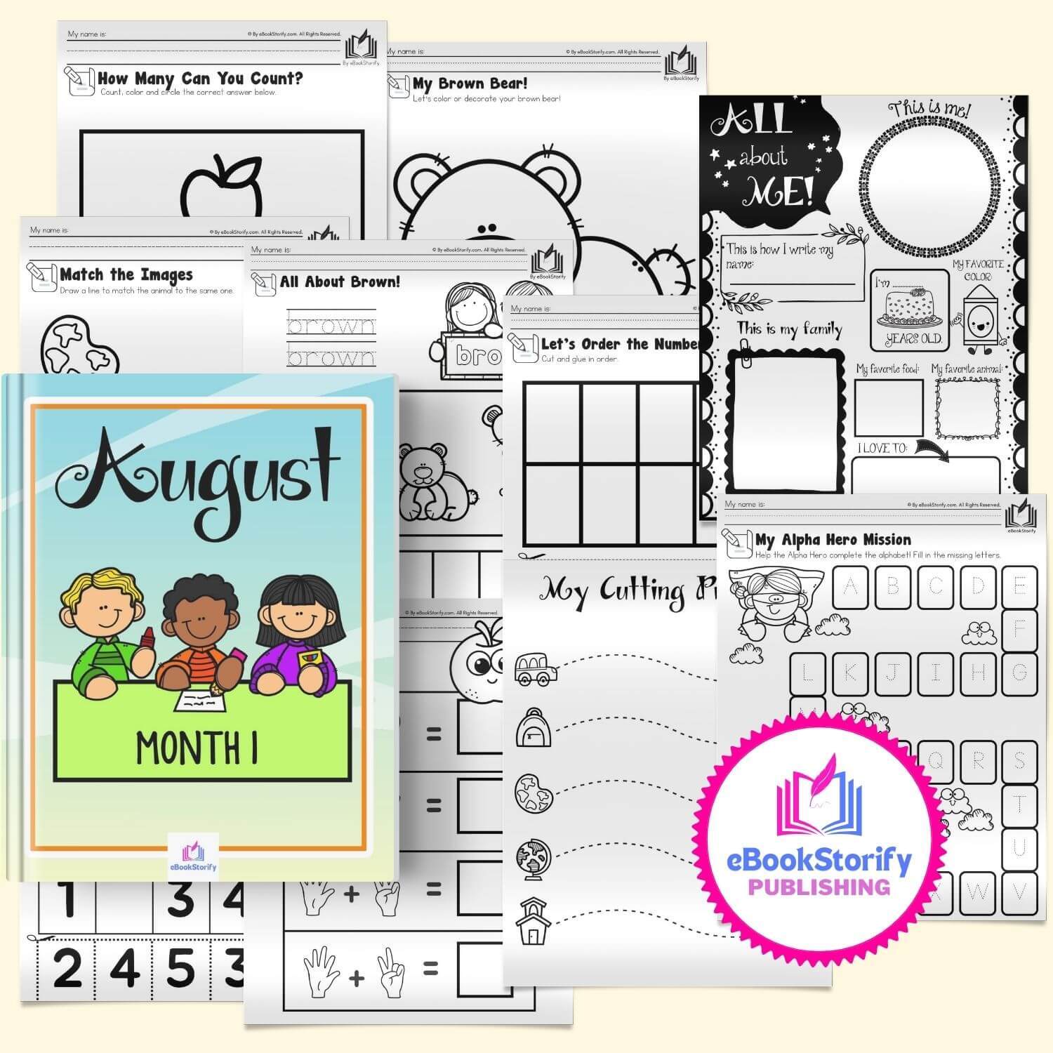 August Kindergarten Curriculum by eBookStorify