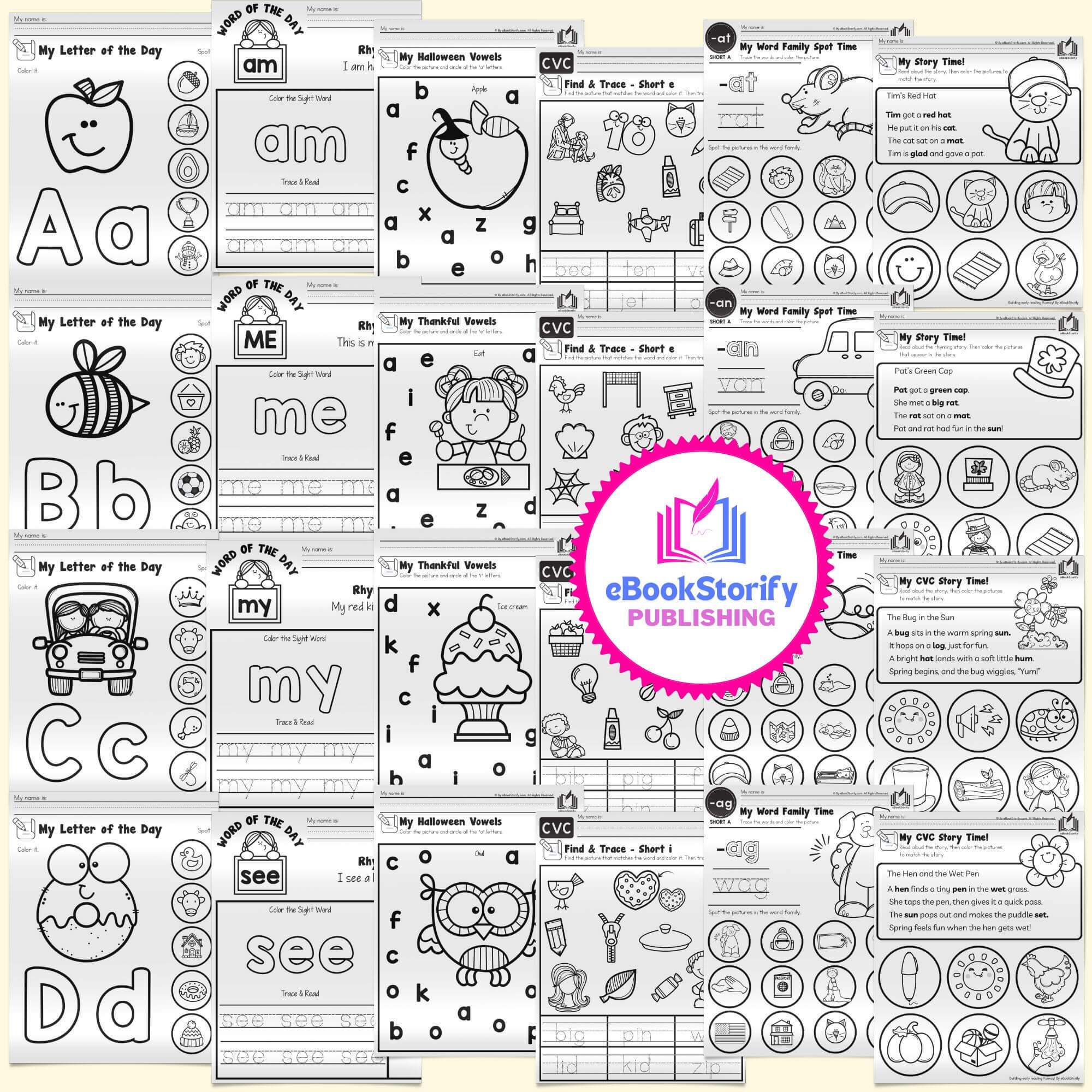 Kindergarten Complete Curriculum Bundle - Literacy by eBookStorify