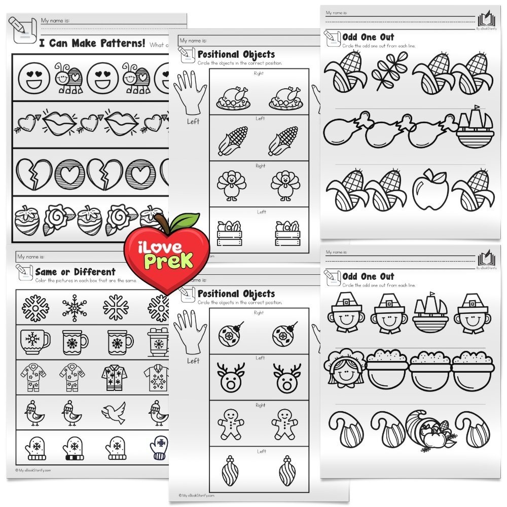 Comparison and sorting activities for kindergarten by iLovePreK