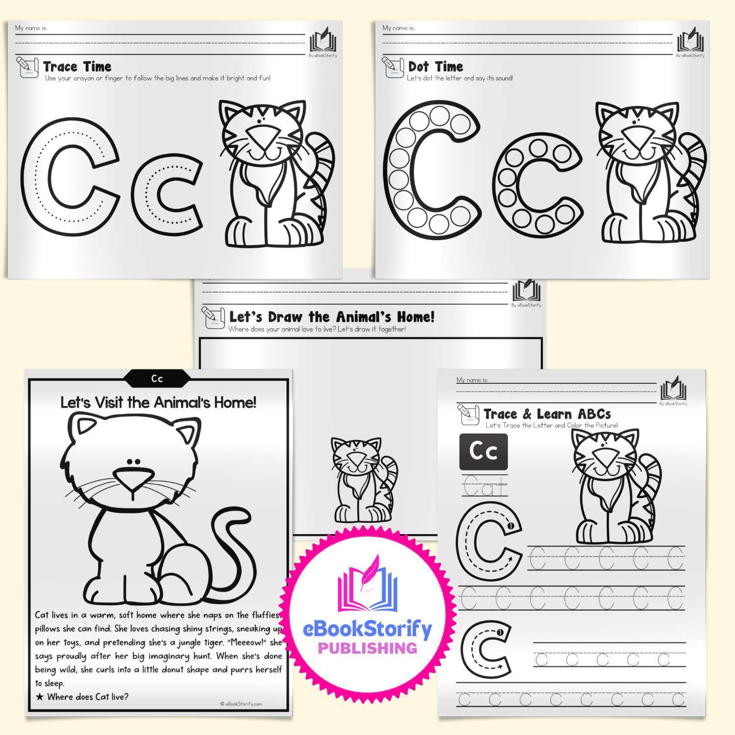 PreK Kinder Animal Alphabet Habitats by eBookStorify