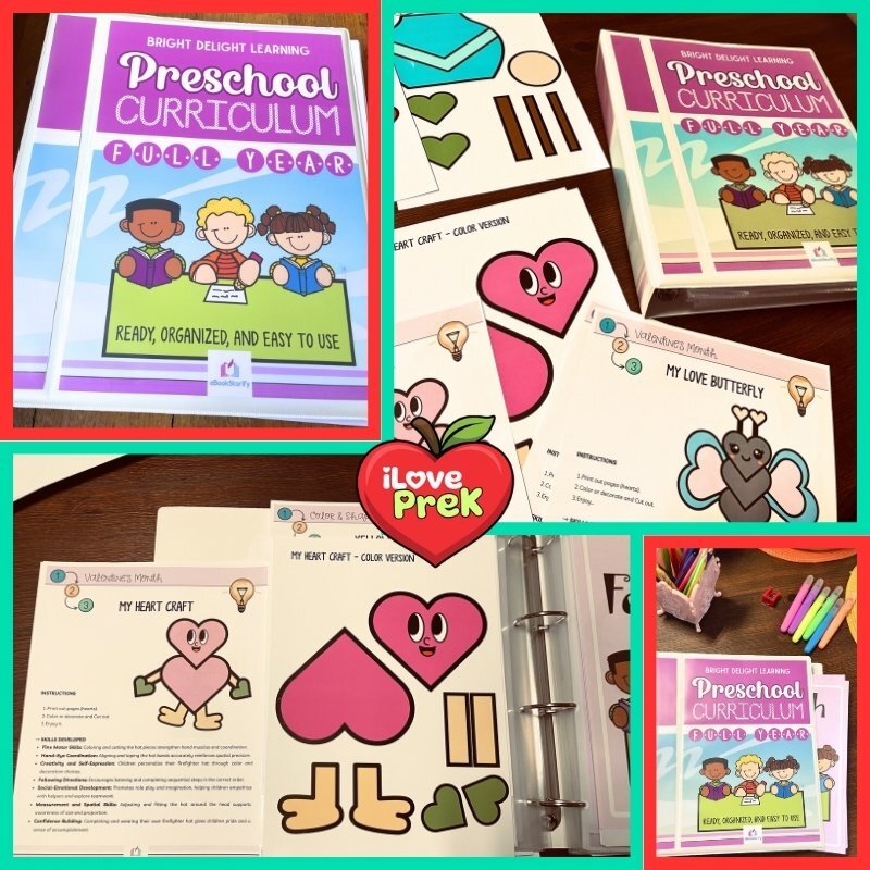 Complete Preschool Curriculum full year binder and crafts kit by iLovePreK