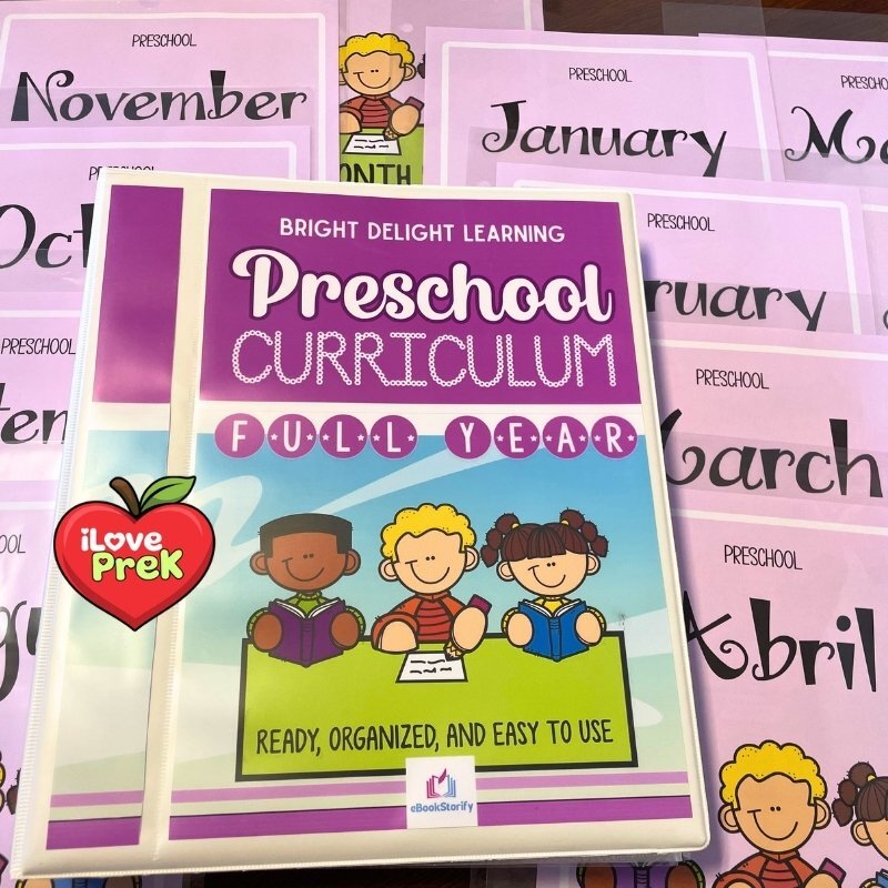 Complete Preschool Curriculum large binder by iLovePreK