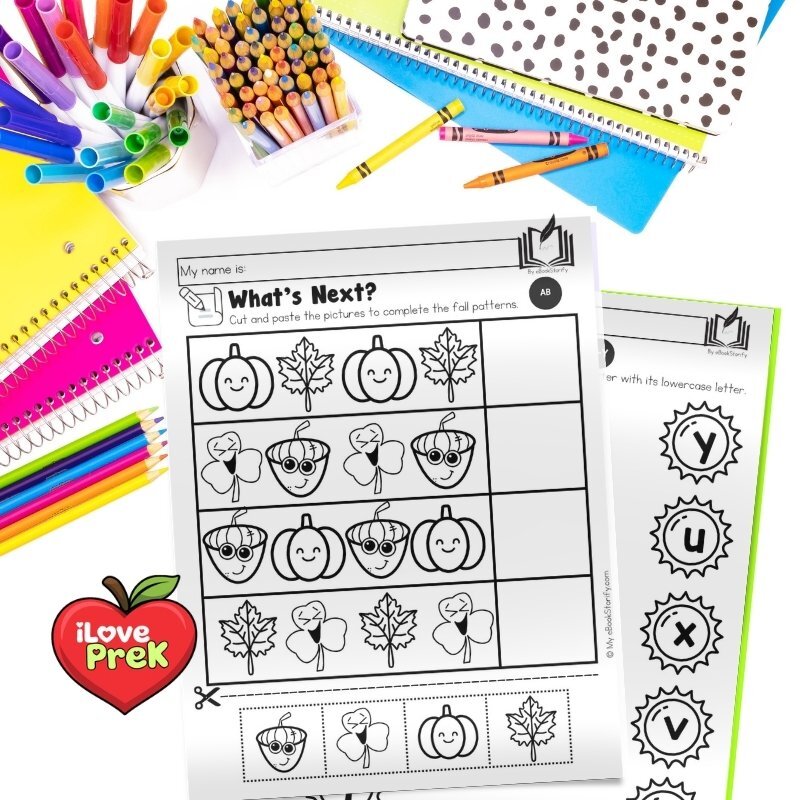 Preschool curriculum patterns and letter worksheets STEM activities by iLovePreK
