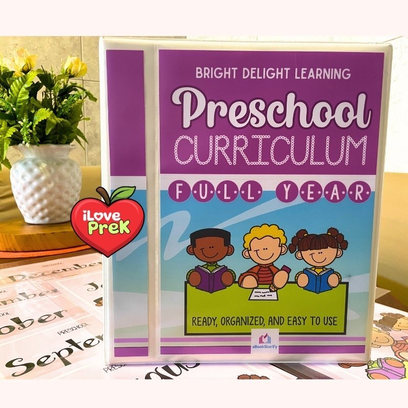 Complete Preschool Curriculum upright binder by iLovePreK