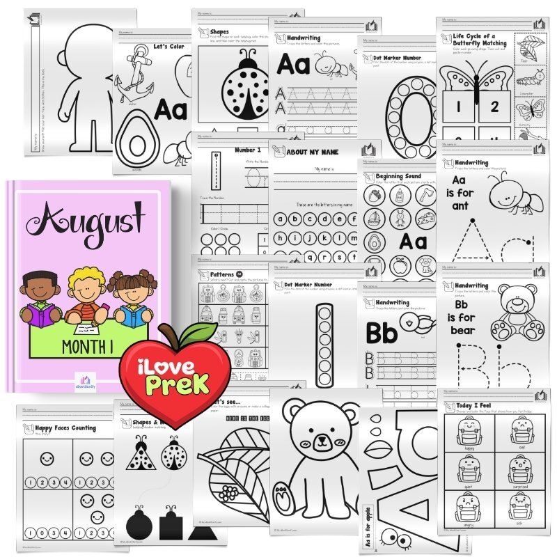 August preschool activities by iLovePreK
