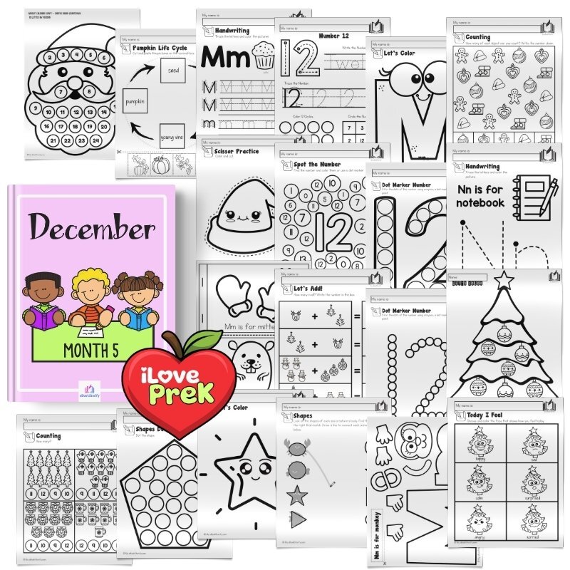December preschool activities by iLovePreK