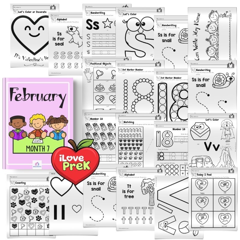 February preschool activities by iLovePreK