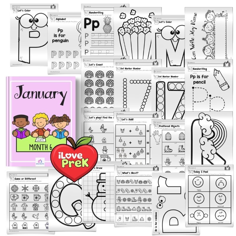 January preschool activities by iLovePreK