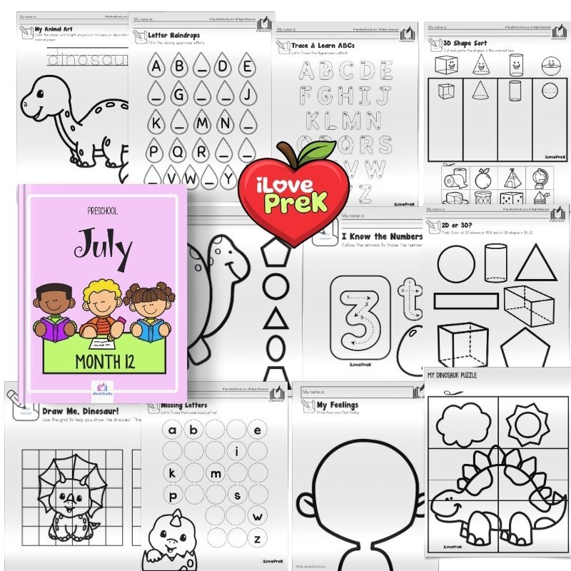 July - Bonus Month preschool activities by iLovePreK