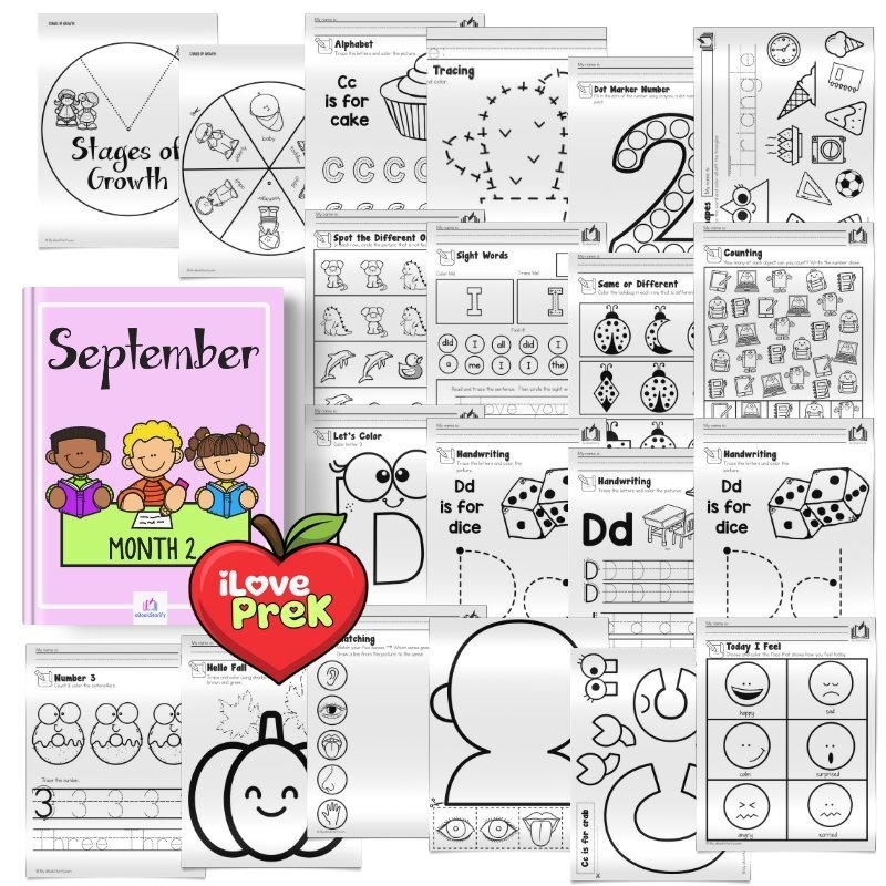 September preschool activities by iLovePreK