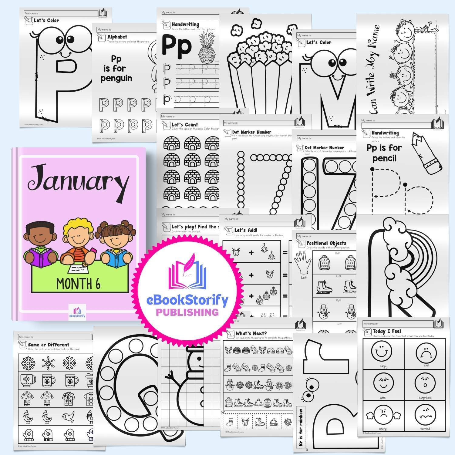 Preschool January Curriculum - Winter Activities Bundle by eBookStorify
