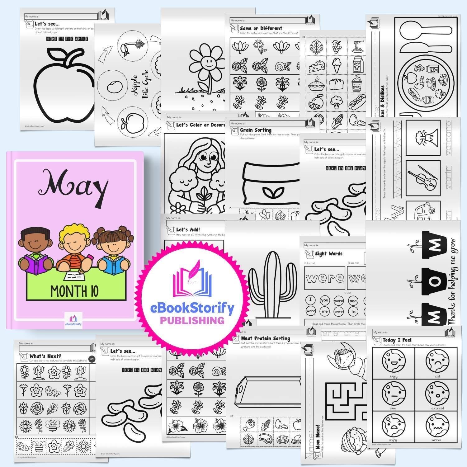 Preschool May Curriculum - Mother's Day Activities Bundle PreK eBookStorify