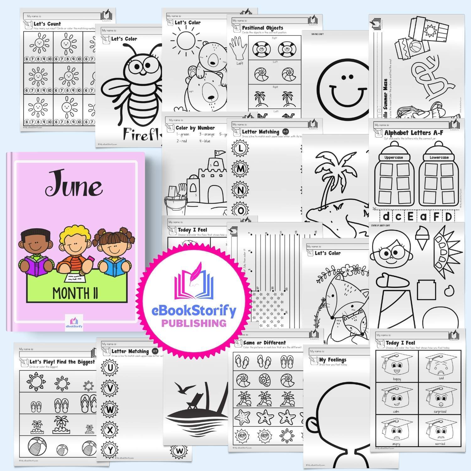 Preschool June Curriculum - Summer & Graduation Activities Bundle by eBookStorify