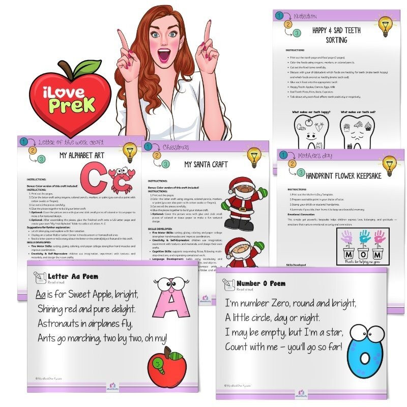 Preschool teacher guide and crystal clear instructions by iLovePreK