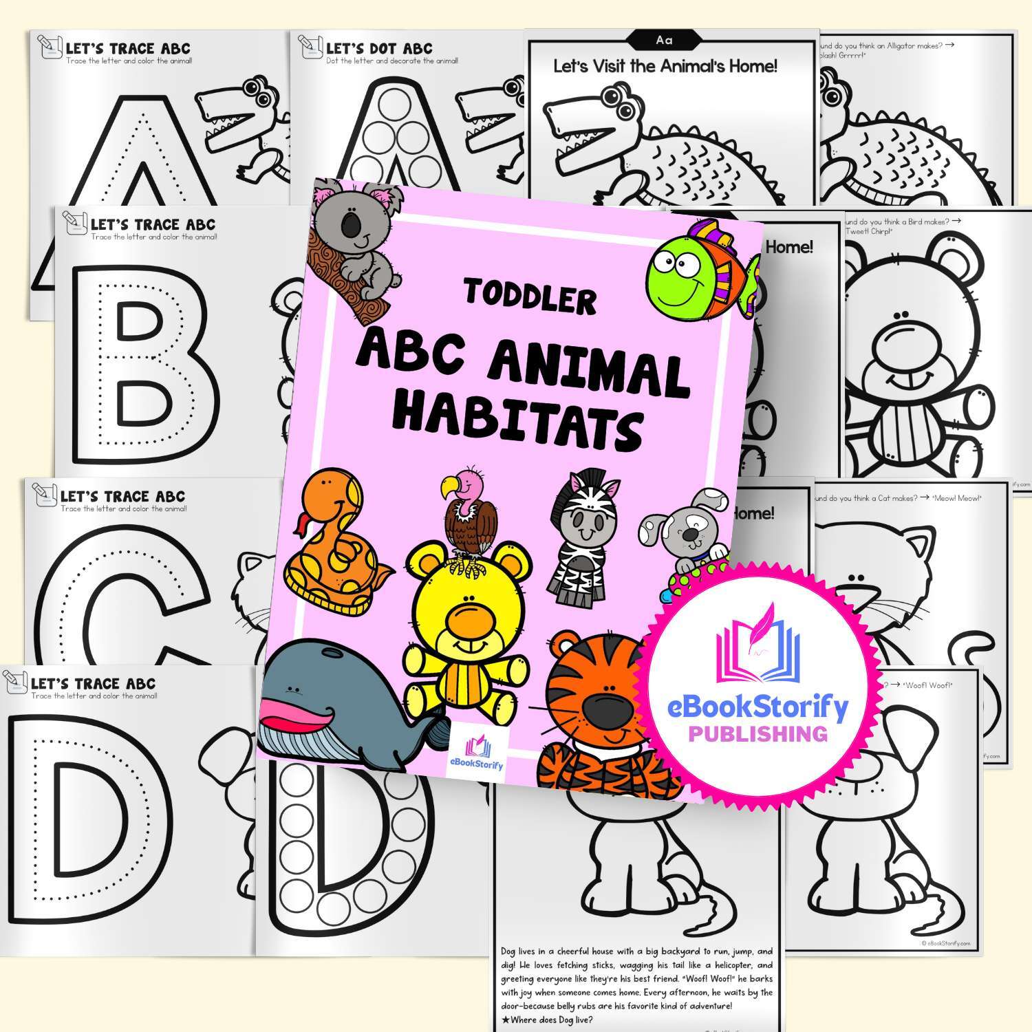 Toddler Animal Alphabet Sound Workbook by eBookStorify