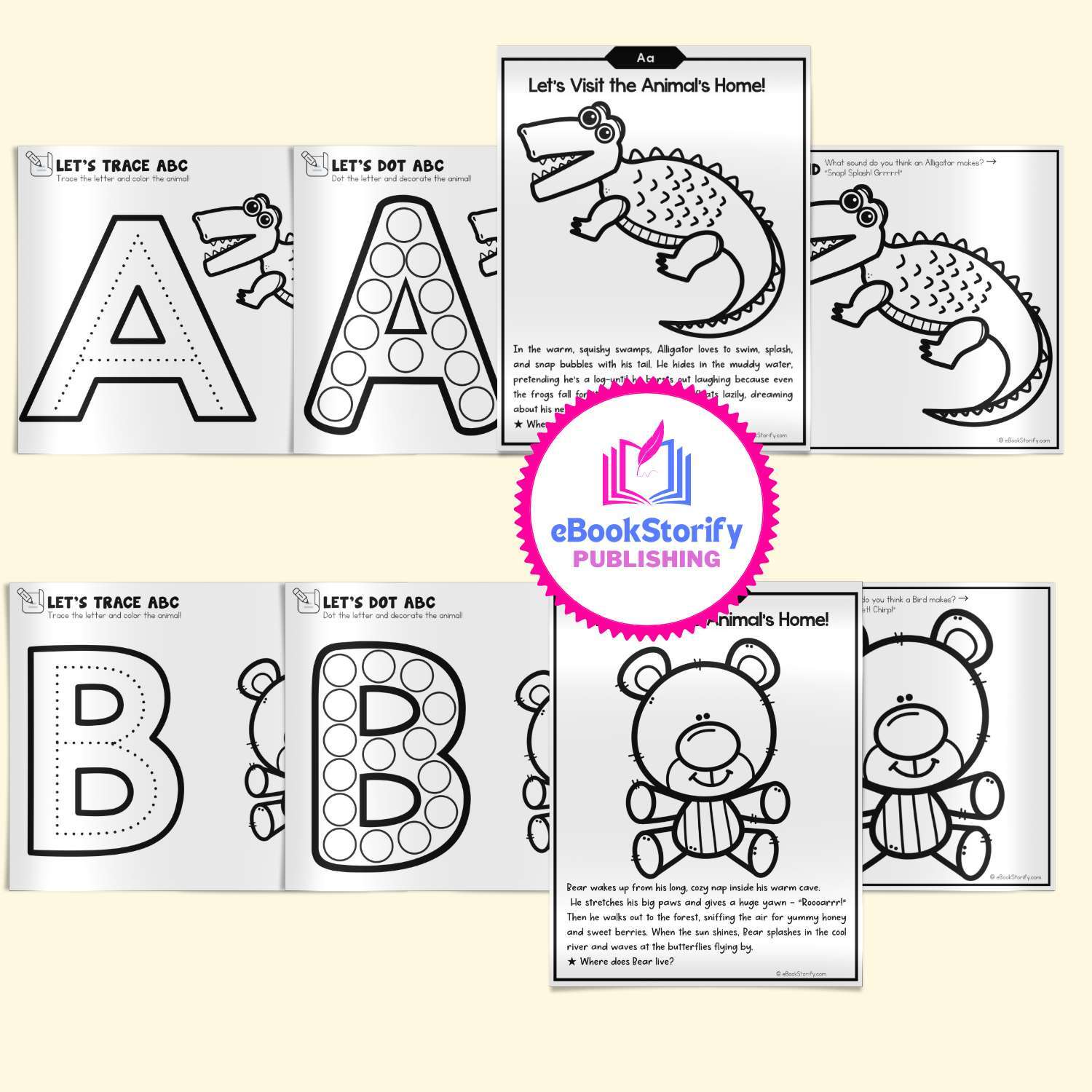 Toddler Animal Alphabet Sound Workbook by eBookStorify