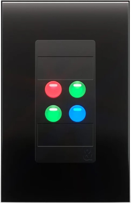 Allen & Heath IP4 Four-Button Wallplate Controller Black