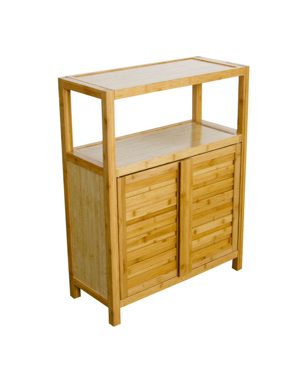 Solid Bamboo Spa or Bath 2 Door Utility Cabinet | Eccostyle by