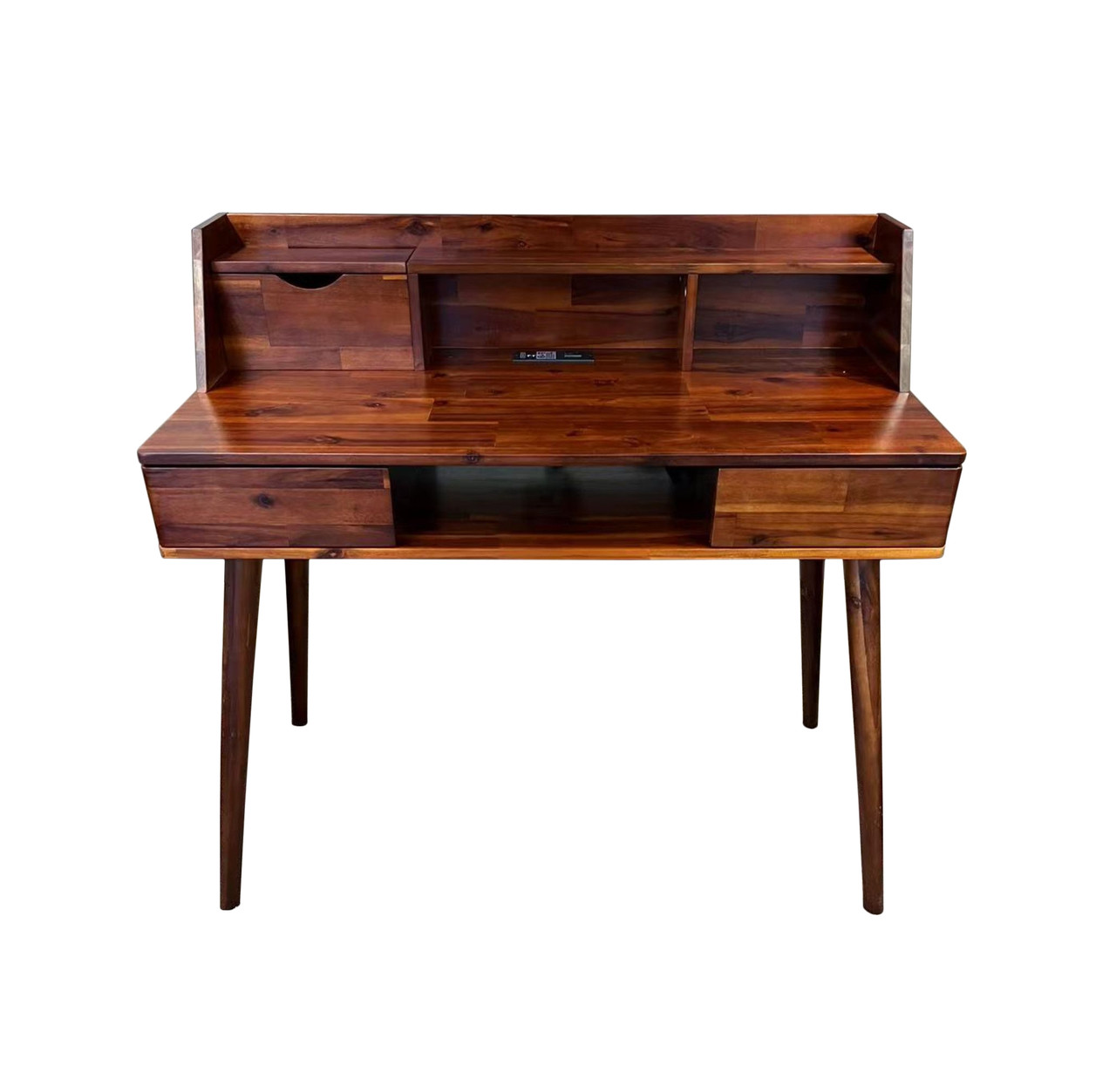 Acacia Desk with Charging Station | Casual Contemporary Living