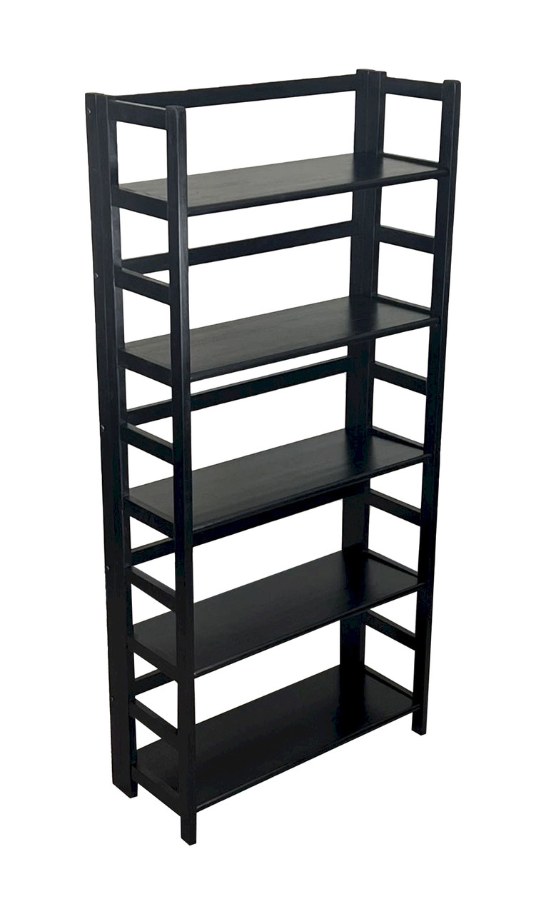Acacia 5-Tier Folding Bookcase | Casual Contemporary Living